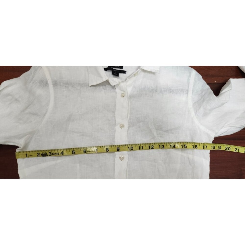 BAIRD McNUTT IRISH LINEN for J.CREW Wren Slim Shirt Size 2 - Picture 11 of 13